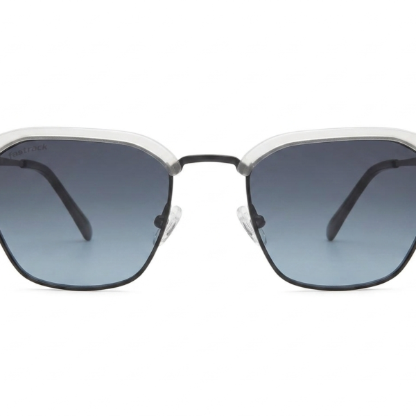 Black Blue Gradient Square Sunglasses