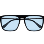 Blue Transparent Square Sunglasses
