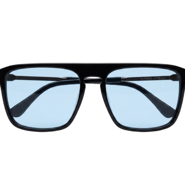 Blue Transparent Square Sunglasses