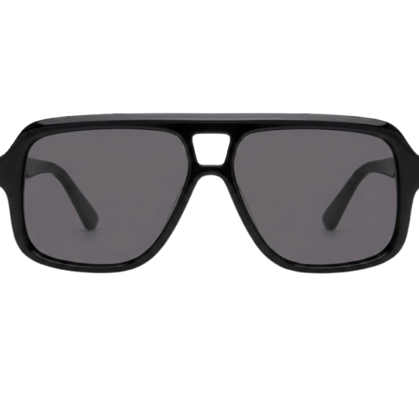 Bold Black Rectangle Sunglasses