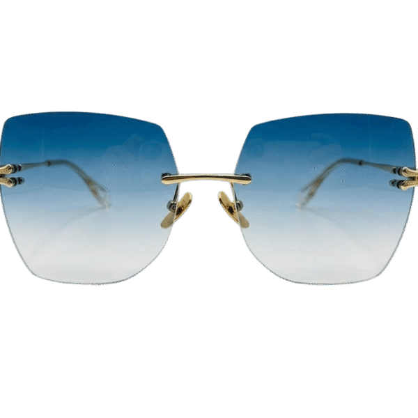 Crystal Square Rimless Sunglasses