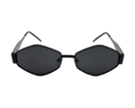 Geometric Black Cat-Eye Sunglasses