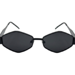 Geometric Black Cat-Eye Sunglasses