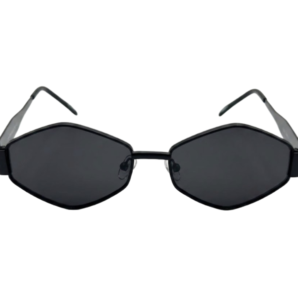 Geometric Black Cat-Eye Sunglasses