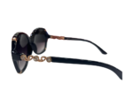Oversized Round Black Sunglasses - Image 2