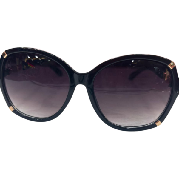 Oversized Round Black Sunglasses