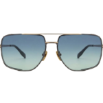 Premium Blue Gradient Metal Sunglasses