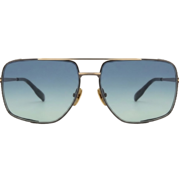 Premium Blue Gradient Metal Sunglasses