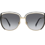 Classic Browline Black & Gold Sunglasses