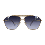 Gold Retro Flat-Top Aviators