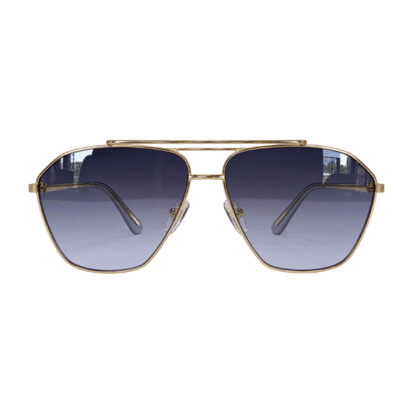 Gold Retro Flat-Top Aviators