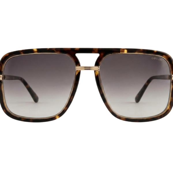 Opium Brown Gradient Square Sunglasses
