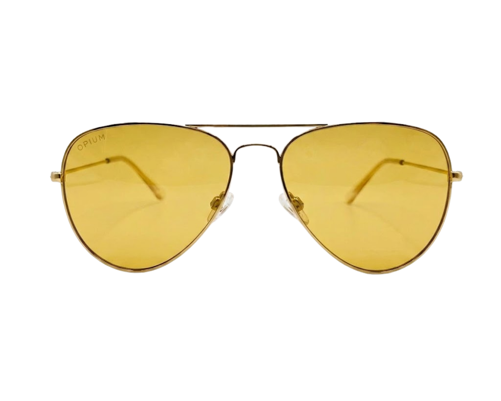 Opium Golden Aviator Sunglasses Opium Golden Aviator Sunglasses - Image 1