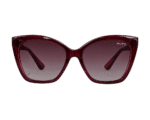 Oversized Burgundy Cat-Eye Sunglasses