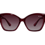 Oversized Burgundy Cat-Eye Sunglasses