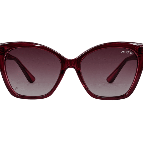 Oversized Burgundy Cat-Eye Sunglasses