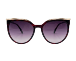 Round Burgundy Gradient Sunglasses