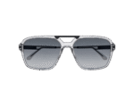 Silver Double-Bridge Aviator Sunglasses